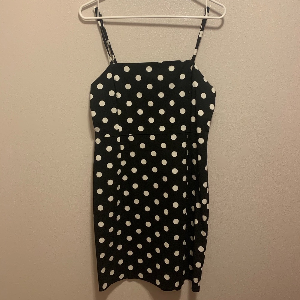 Polka-dot bodycon dress size L
